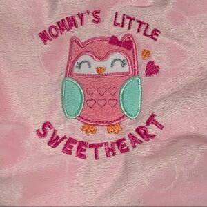bon bebe | 0-3 Months |Pink Soft "Mommy's Little Sweetheart" Owl Swaddle Sack